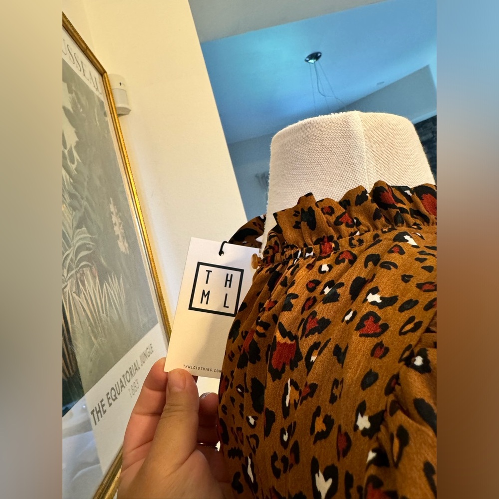 🐆 THML Leopard Print Ruffle Dress - Picture 3 of 3